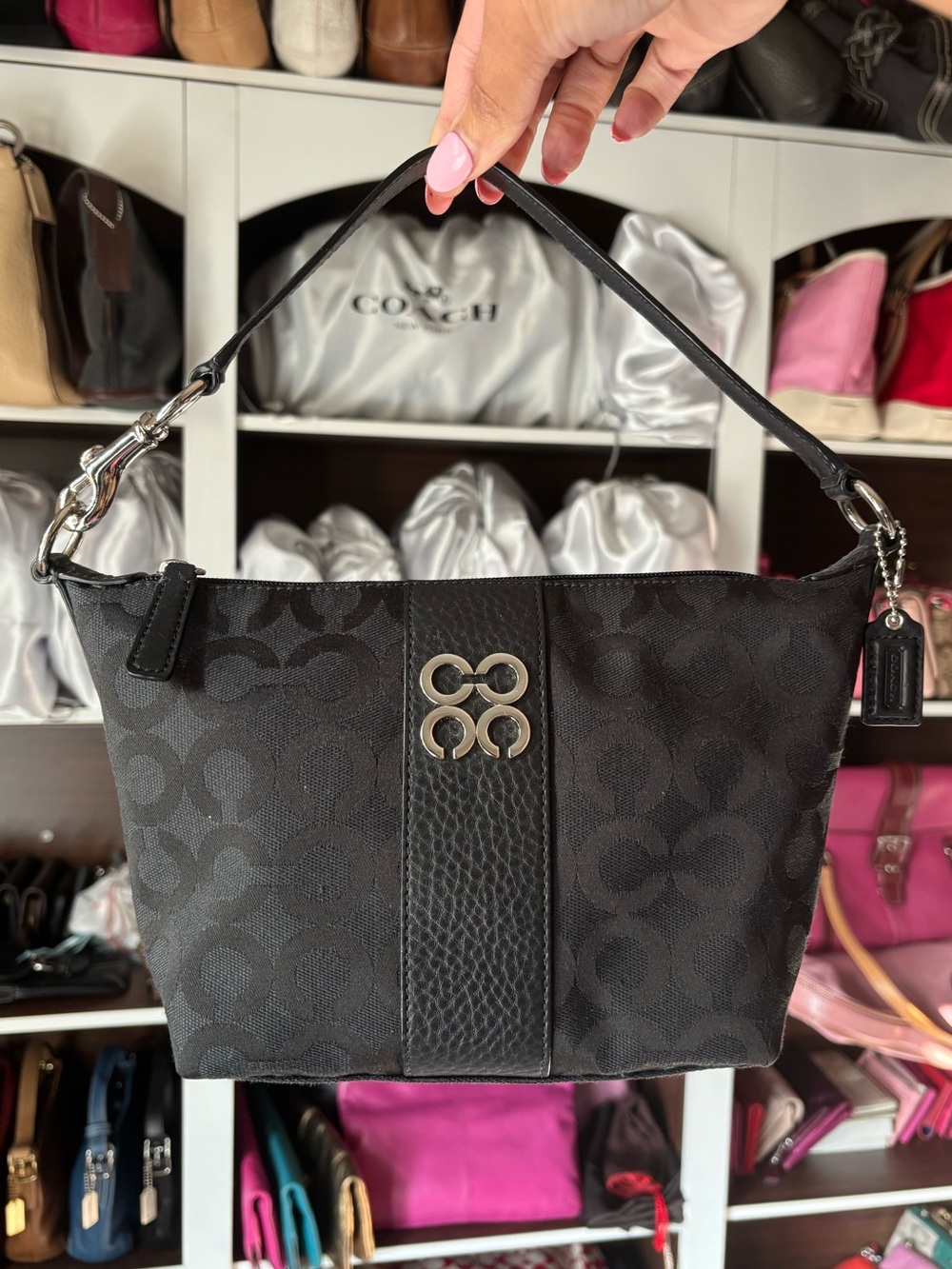 🖤COACH Julia Signature Op Art Baguette Bag🖤